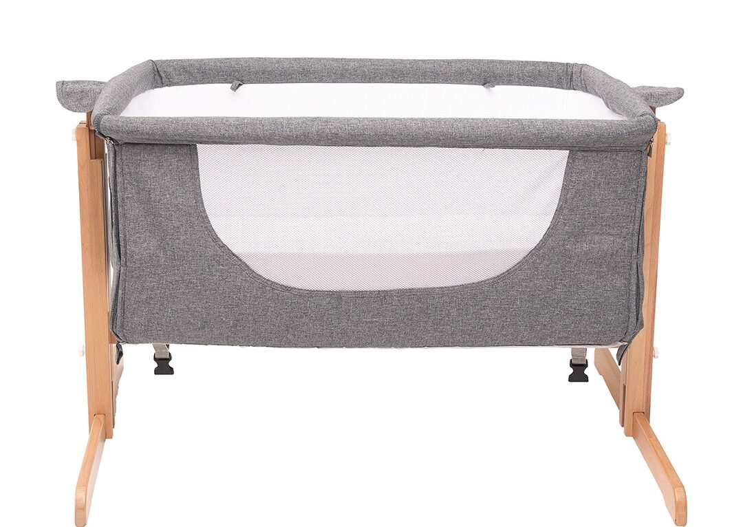 NTR301Natural Wood Bed Side Crib 100×57 Kukka Wood